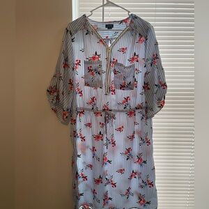 Justify Blue and white Floral dress Size 1x
